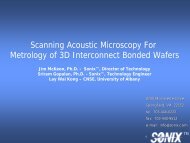 Scanning Acoustic Microscopy for Metrology of 3D ... - Sematech