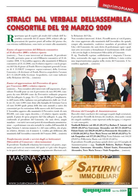 L'attività del Consorzio è in continua crescita - Consorzio Marina di ...