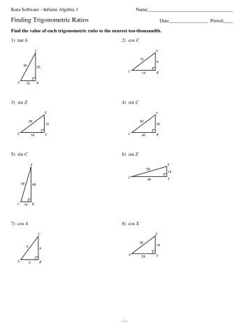 Trigonometry To Find Lengths - Spokane Public Schools