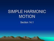 SIMPLE HARMONIC MOTION - Arapahoe High School