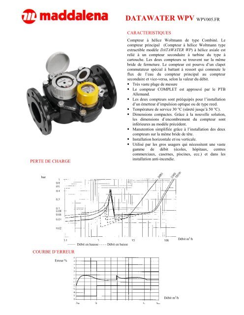 DATAWATER WPV WPV005.FR - Maddalena