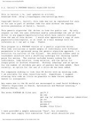 D.L. Carroll's FORTRAN Genetic Algorithm Driver This is version 1.7 ...