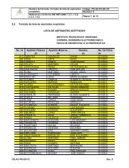 9.2 Formato de lista de aspirantes aceptados. LISTA DE ...