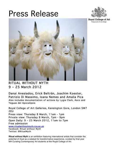 Press Release - New Exhibitions of Contemporary Art