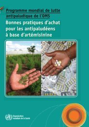 Bonnes pratiques d'achat pour les antipaludÃ©ens Ã  ... - libdoc.who.int