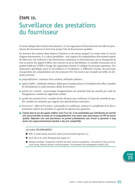 Bonnes pratiques d'achat pour les antipaludÃ©ens Ã  ... - libdoc.who.int