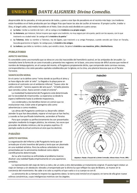 UNIDAD III DANTE ALIGHIERI: Divina Comedia.