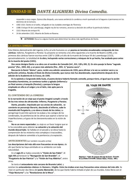 UNIDAD III DANTE ALIGHIERI: Divina Comedia.