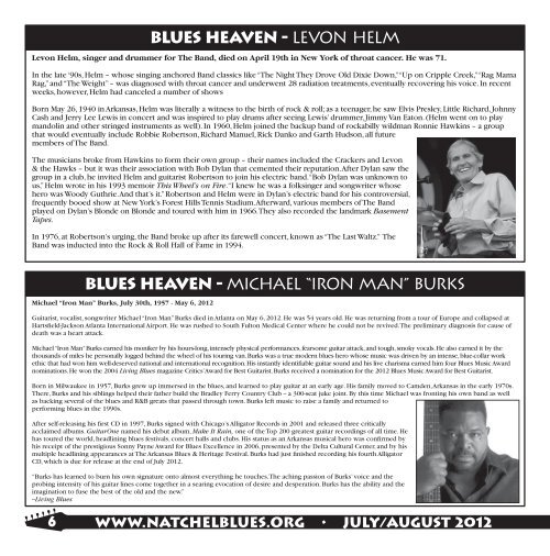 JULY-AUG 2012 - Natchel' Blues Network