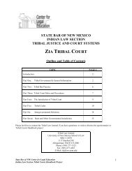ZIA TRIBAL COURT - Tribal Law Journal - University of New Mexico