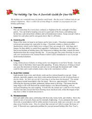 The Twelve Days of Christmas; A Holiday Survival Guide for Your Pet