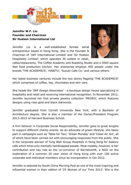 Jennifer Liu - The Federation of Hong Kong Business Associations ...