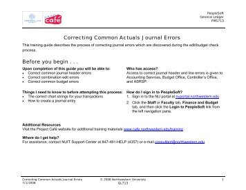 Correcting Common Journal Errors - Project Café - Northwestern ...