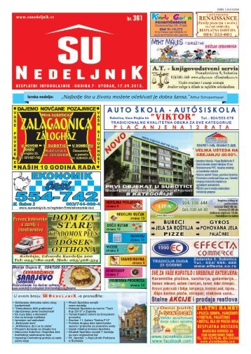 Najbolje Å¡to u Å¾ivotu moÅ¾ete oÄekivati je dobra Å¡ansa. - Su Nedeljnik