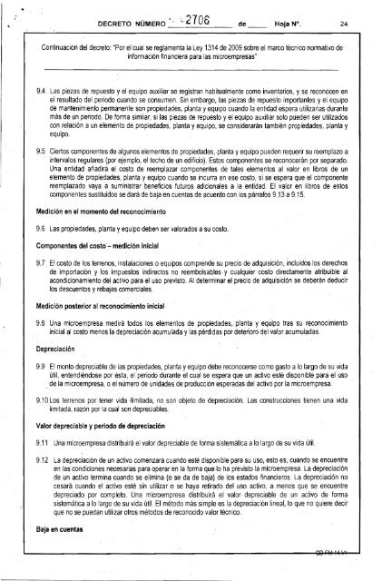 Decreto Numero 2706 de 2012