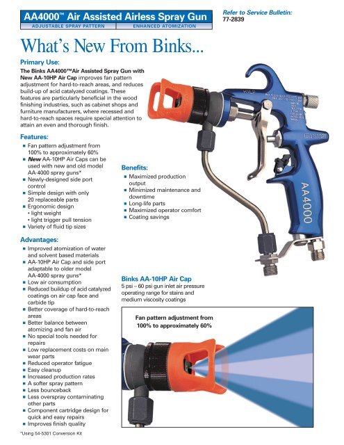 AA4000â¢ Air Assisted Airless Spray Gun - AE Industrial