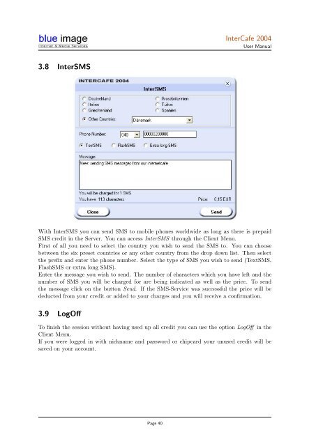 Intercafe 2004 User Manual - Internet Cafe Software / Cyber Cafe ...
