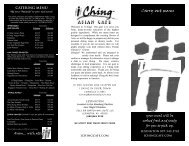 Menu - I Ching Asian Cafe