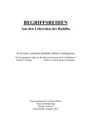 Begriffsreihen aus den Lehrreden des Buddha - Dhamma-Dana.de