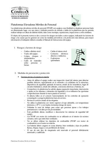Plataformas Elevadoras MÃ³viles de Personal