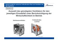 Systemvergleich zwischen freilaufendem Rad und Ventilator mit ...