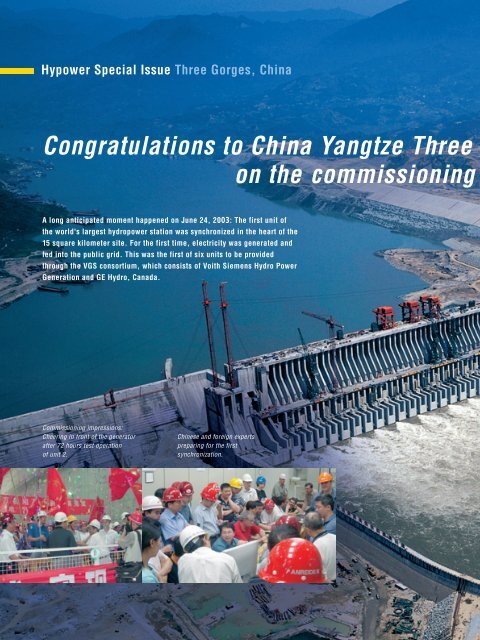 Hypower Special Issue Three Gorges, China - Voith Hydro