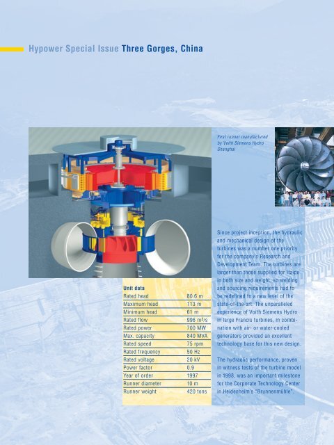 Hypower Special Issue Three Gorges, China - Voith Hydro