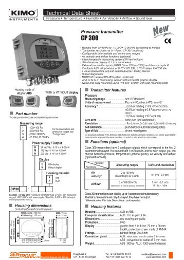 KIMO Pressure transmitter CP 300