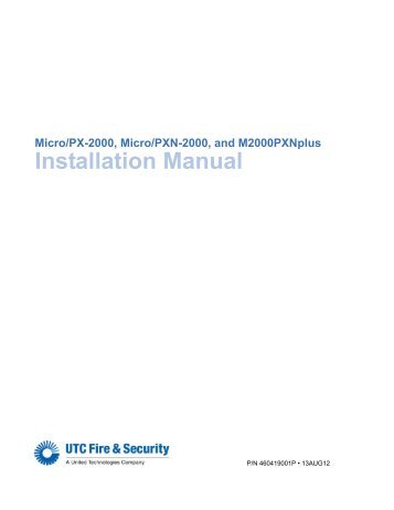 M2000 Installation Manual (460419001P) - UTCFS Global Security ...