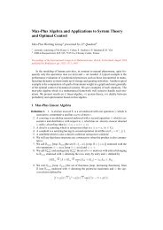 Max-Plus Algebra and Applications to System Theory and Optimal ...