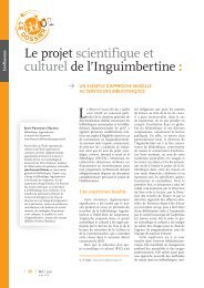 Le projet scientifique et culturel de l'Inguimbertine :