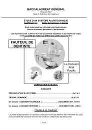 Fauteuil dentiste sujet - Sciences de l'Ingénieur