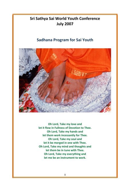 Sri Sathya Sai World Youth Conference - Sai Australia