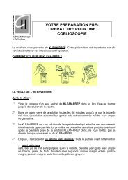 votre preparation pre- operatoire pour une coelioscopie