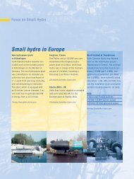 Focus on Small Hydro - Voith Hydro