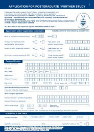 Post Grad Application Form Part 1 - Wits Business School