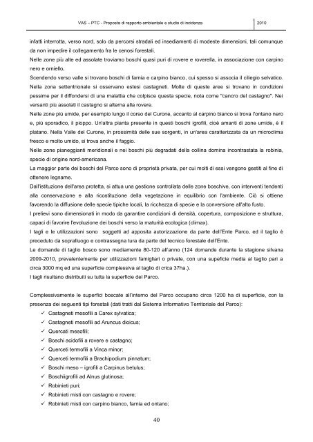 rapporto ambientale VAS PTC - Parco di Montevecchia e della Valle ...