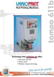 Product flyer tampo 611b - VARIOPRINT