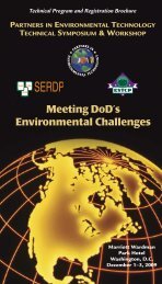 Symposium Brochure - SERDP-ESTCP - Strategic Environmental ...