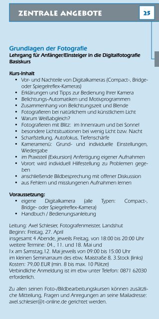 evangelische erwachsenenbildung landshut - Evangelisches ...