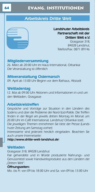 evangelische erwachsenenbildung landshut - Evangelisches ...