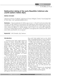 Radiocarbon dating of the early Mesolithic Colbricon ... - Isita-org.com