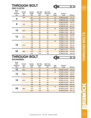 Through Bolts - RGA and PSM Fasteners