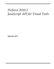 Perforce 2010.1 Javascript API for Visual Tools
