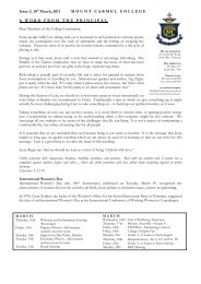 Bulletin, Issue 5, 2011 - Mount Carmel College