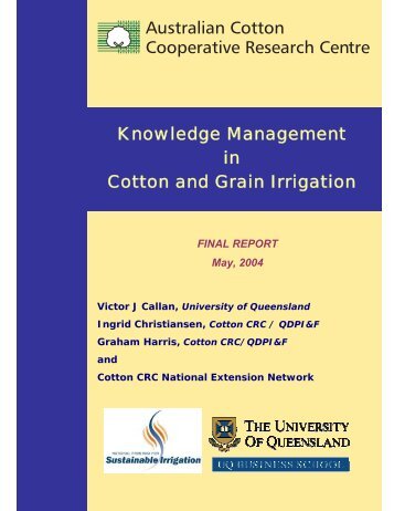 Australian Cotton Cooperative Research Centre - Land and Water ...