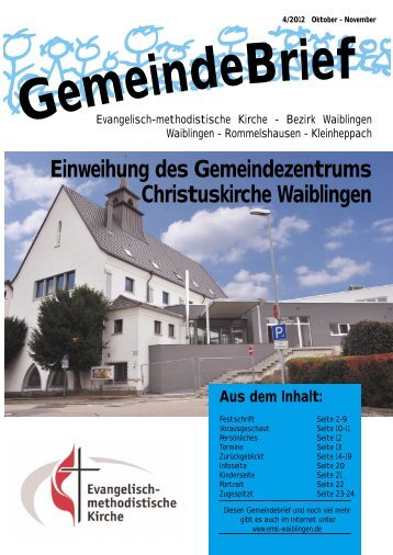 Einweihung des Gemeindezentrums Christuskirche Waiblingen