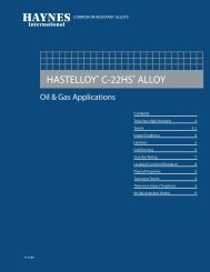 HASTELLOY C-22HS ALLOY - Haynes International, Inc.