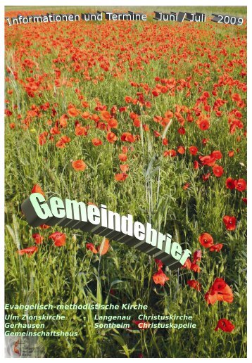 Download: Gemeindebrief_Juni_Juli_09.pdf - Zionskirche Ulm