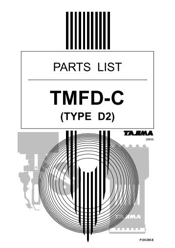 Parts book for Tajima TMFD-C